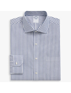 Brooks Brothers Camicia blu navy Slim Fit non-iron in cotone Supima elasticizzato con collo semi francese - male Camicie eleganti Navy 17