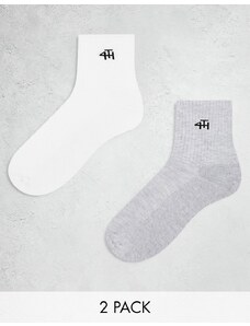 4th & Reckless - Confezione da 2 paia di calzini multicolore con logo