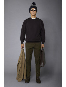 Doppelganger Pantalone chino uomo tessuto in cotone mano lana armaturato