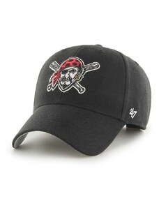 47 brand cappello con visiera aggiunta di cotone MLB Pittsburgh Pirates B-MVP20WBV-BKO