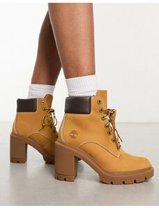Timberland - Allington - Stivali con tacco da 6" in pelle nabuk color grano-Neutro