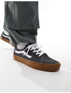 Vans - SK8-Low - Sneakers basse grigie con suola in gomma-Grigio