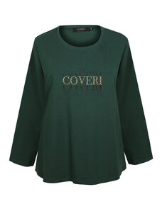 Coveri Moving T-shirt Donna Maniche Lunghe Taglie Forti Verde Taglia 3xl