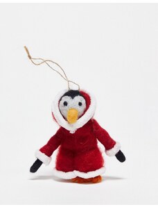 Sass & Belle - Decorazione natalizia di pinguino con cappotto-Multicolore