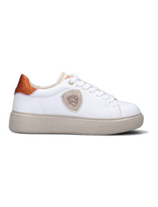 BLAUER Sneaker donna bianca/arancio in pelle SNEAKERS