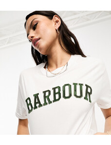 Esclusiva Barbour x ASOS - T-shirt bianca-Bianco
