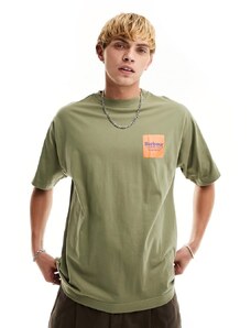 Esclusiva Barbour x ASOS - T-shirt verde comoda con logo a contrasto