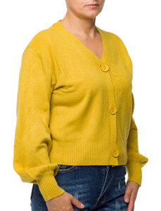 Cardigan corto color senape da donna con chiusura a bottoni Swish Jeans