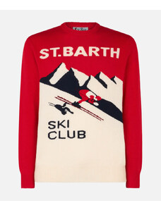 MC2 SAINT BARTH UOMO Maglia girocollo jacquard cartolina St. Barth Ski Club