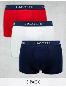 Lacoste - Essentials - Confezione da 3 boxer aderenti multicolore