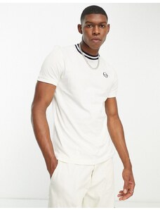 Sergio Tacchini - Rainer - T-shirt crema con logo-Bianco