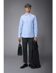 Doppelganger Camicia classica lavata genderless button down comfort fit tessuto fil-a-fil