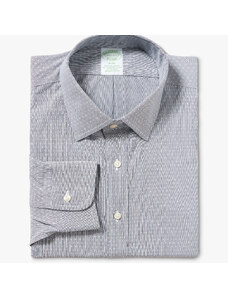 Brooks Brothers Camicia grigia Slim Fit non-iron in cotone elasticizzato con collo Ainsley - male Camicie eleganti Navy 17H