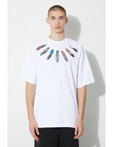 Marcelo Burlon t-shirt in cotone Collar Feathers uomo