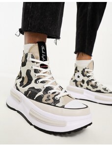 Converse - Run Star Legacy CX Hi - Sneakers alte leopardate-Bianco
