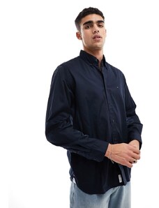 Tommy Hilfiger - Core Flex - Camicia blu in popeline-Blu navy