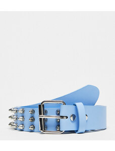 COLLUSION Unisex - Cintura blu con borchie