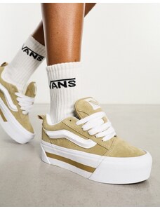 Vans - Knu - Sneakers beige con plateau rialzato-Neutro