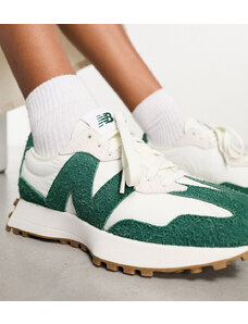 In esclusiva per ASOS - New Balance - 327 - Sneakers bianche e verde pastello-Bianco