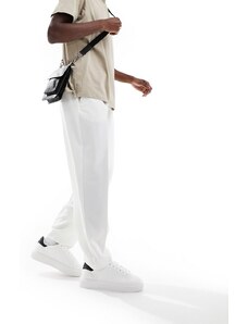 ASOS DESIGN - Pantaloni oversize affusolati eleganti bianchi-Bianco
