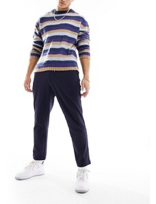 Harry Brown - Pantaloni slim elasticizzati blu navy
