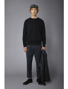 Doppelganger Pantalone chino uomo tessuto in cotone mano lana gessato comfort fit