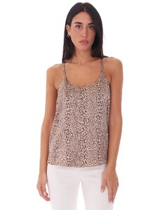 TOP TWINSET ANIMALIER, Colore Cammello