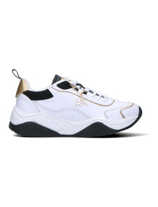 ARMANI EXCHANGE Sneaker donna bianca/nera/oro in pelle SNEAKERS
