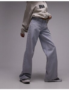Topshop - Ember - Jeans a fondo ampio e vita bassa blu ghiaccio