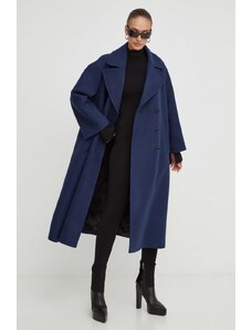 Patrizia Pepe cappotto in lana colore blu navy