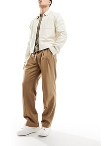 Sixth June - Pantaloni da abito oversize marroni con cintura-Marrone
