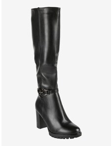 Stivaletti Donna QUEEN HELENA Con Tacco Largo | Tronchetti Traforati In Pelle Sintetica - Foto 6