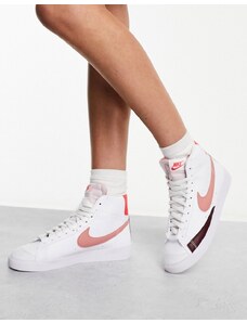 Nike - Blazer '77 Mid - Sneakers alte bianche e rosse stardust-Bianco