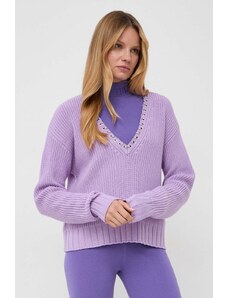 Patrizia Pepe maglione in lana donna colore violetto