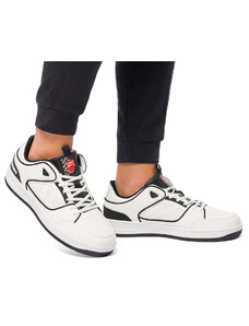 Sneakers bianche da uomo con logo olografico sulla linguetta Ducati Donington Low