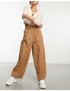 ASOS DESIGN - Pantaloni larghi color senape testurizzato-Giallo