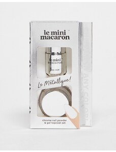 Le Mini Macaron - Le Metallique - Set con polvere cromata-Argento