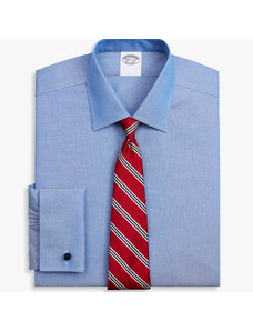 Brooks Brothers Camicia blu regular fit non-iron Oxford pinpoint in cotone Supima elasticizzato con collo Ainsley - male Camicie eleganti Blu 15