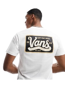 Vans - Home of the Side Stripe - T-shirt bianca con stampa sul retro-Bianco