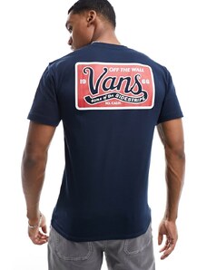 Vans - Home of the Side Stripe - T-shirt blu navy con stampa sul retro