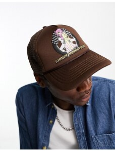 Coney Island Picnic - Cappello trucker marrone con stampa “Auto Body”-Brown