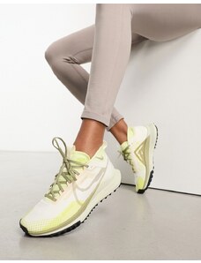 Nike Running - React Gore-Tex Peg Trail 4 - Sneakers color avorio e verde oliva neutro-Bianco