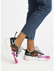 Shop Art Chunky Vanessa Sneakers Multicolor Con Stampa Animalier Donna Zeppa Multicolore Taglia 37