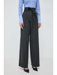 Pinko pantaloni in lana colore grigio