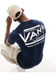 Vans - Truckin Company - T-shirt blu navy con stampa sul retro