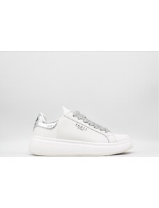 Y-NOT Sneakers donna white silver metal
