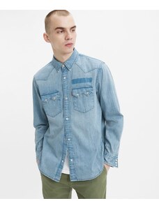 Levi's Camicia di Jeans Western Swatooth Blu Denim Uomo