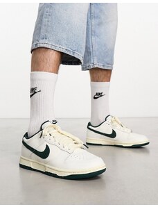 Nike - Dunk Low - Sneakers basse color latte di cocco e verde intenso
