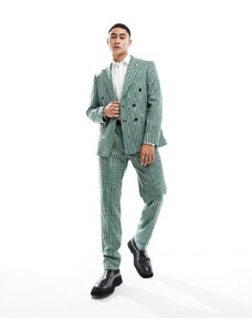 Twisted Tailor - Morrison - Pantaloni da abito verdi a quadri-Verde
