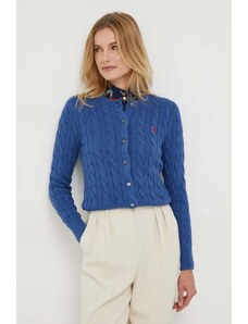 Polo Ralph Lauren cardigan in cotone colore blu